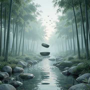 竹林听泉