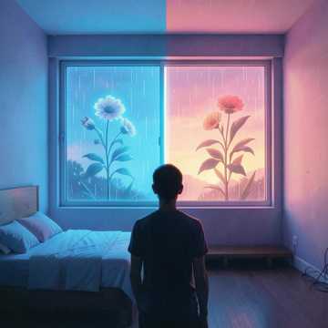 屏幕两端的花