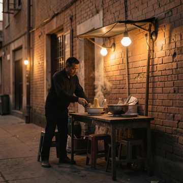 路边摊的我