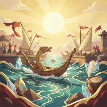 《龙舟破浪映日光》赛龙舟
