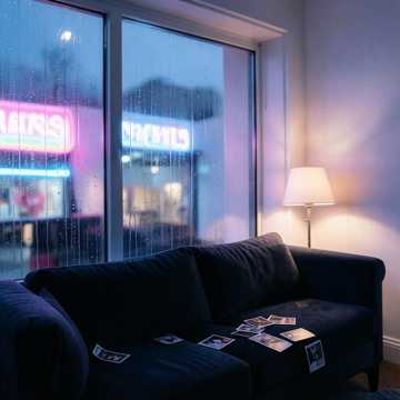 玻璃窗上的雨痕