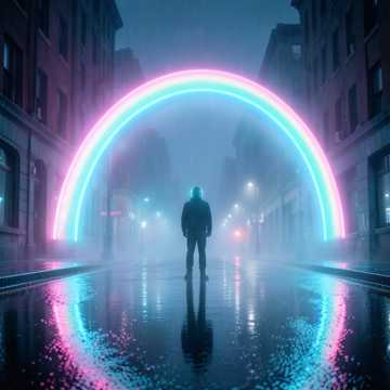 霓虹掠过街角