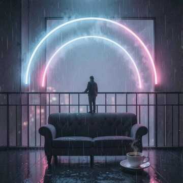 霓虹在结霜