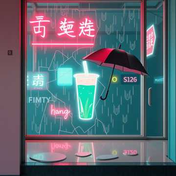 掉进雨里的烧仙草