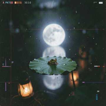 月下蛙声一片