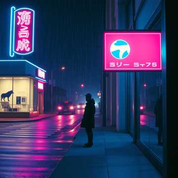 霓虹未熄灯