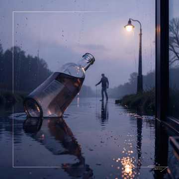 玻璃瓶的漂流