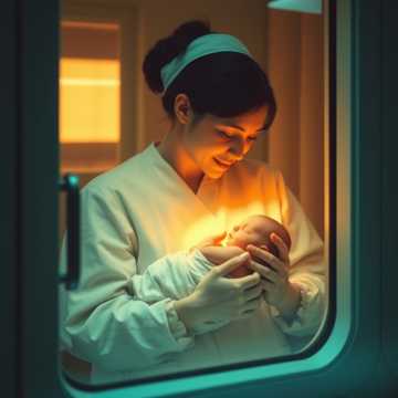 妇产科窗前的康乃馨