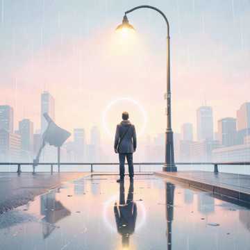 烟雨纺路灯