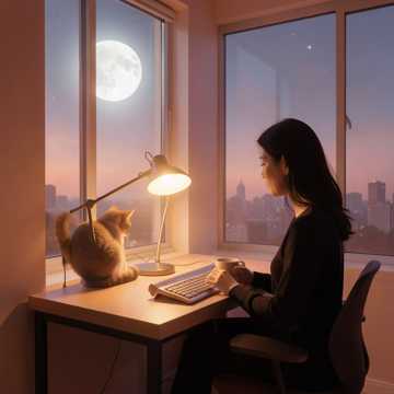 窗灯未眠
