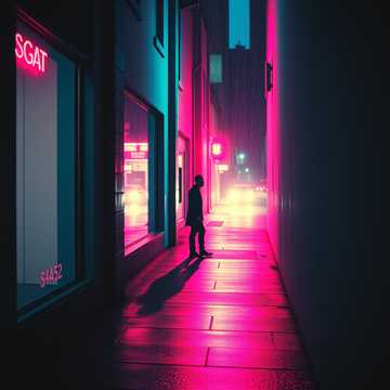 霓虹街的影