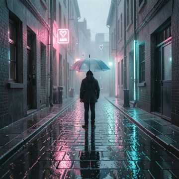 霓虹雨巷
