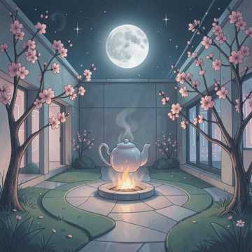 月下煮茶