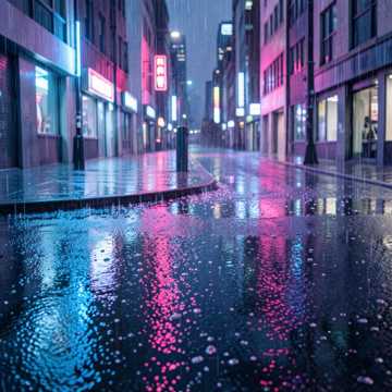 霓虹碎雨