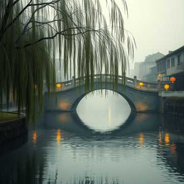 烟雨小桥