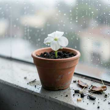 台风后花开