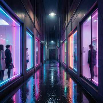 霓虹雨巷