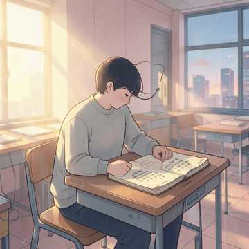 自习卡的褶皱