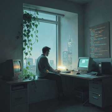 键盘发亮的黄昏