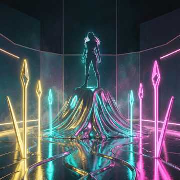 Spears Under Neon Ra