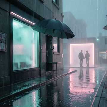 雨后的街