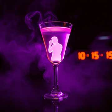 黑夜酒杯反射