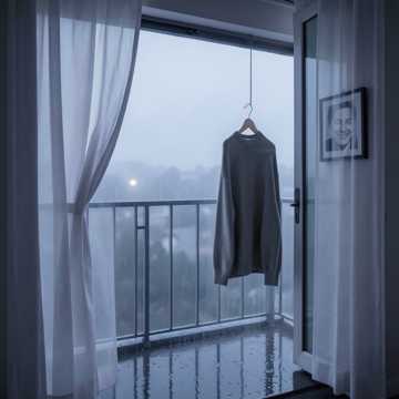 空房间里下着雨