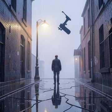 踩碎雨声的皮鞋