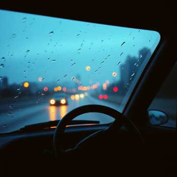 雨碎窗雾