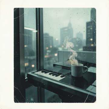 雨敲玻璃信