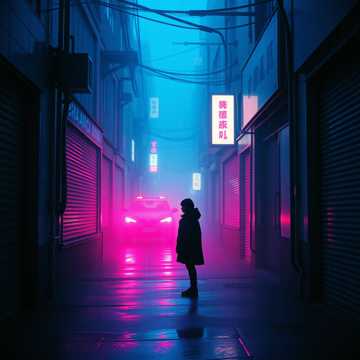 霓虹影的街