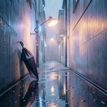 灯熄后，雨还听着