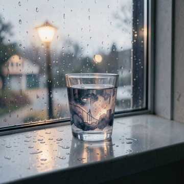 玻璃杯里的雨声