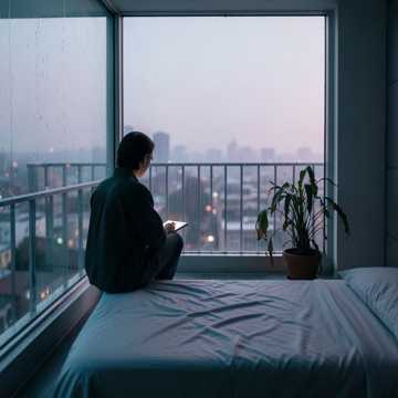 空床半侧的雨声