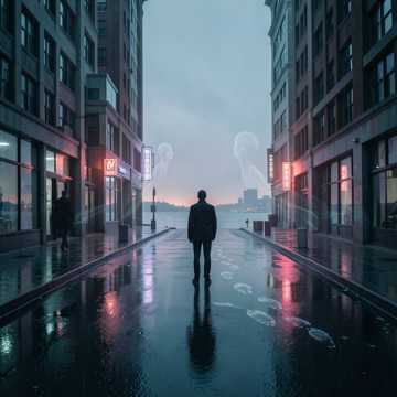 隔着一片人海