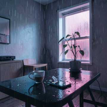 雨滴坠入空杯