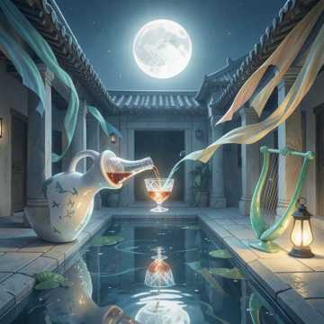 倾樽映月明