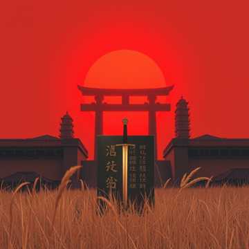 断碑赫然