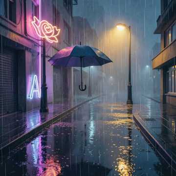 街角雨幕的拍子