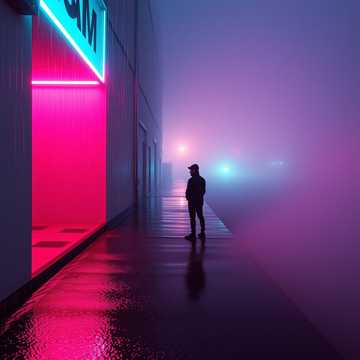 霓虹雨巷