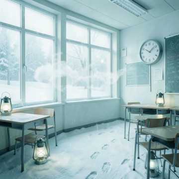雪脚印里的哈气
