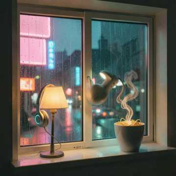 隔窗听雨