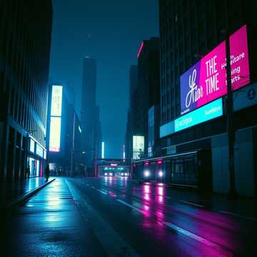 霓虹未眠的街
