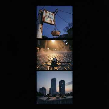 旧站牌剥落的黄昏-版本2