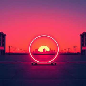 滑向夕阳