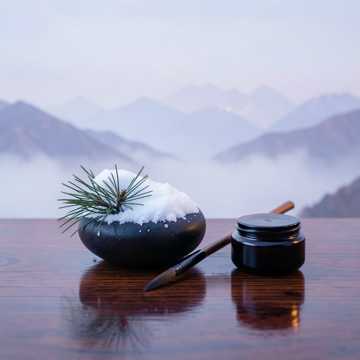 砚边雪落满平仄