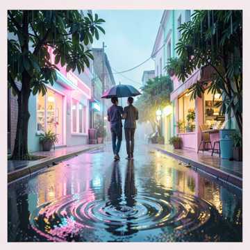雨打芭蕉落