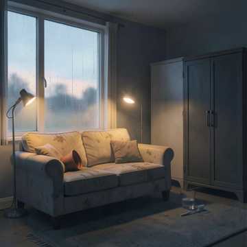 雨打空窗