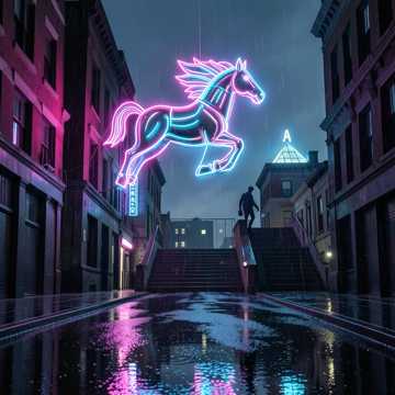 霓虹跑马灯