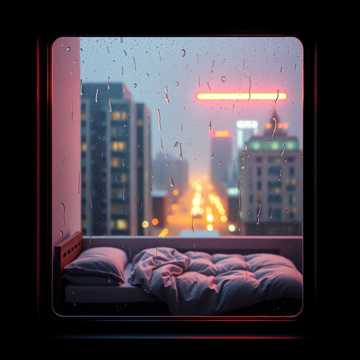 雨打在旧窗